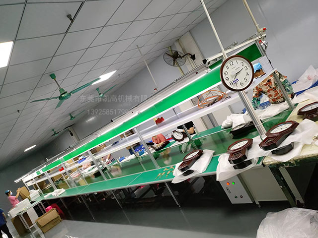 鍾表組裝皮帶流(liú)水線 鍾表裝配生產線