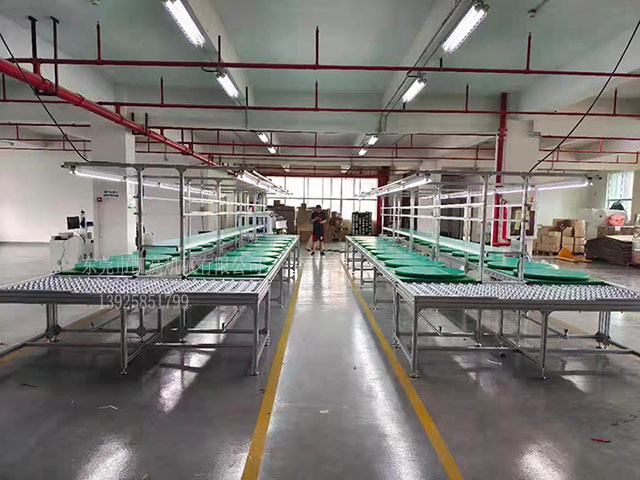 牛眼台雙(shuāng)層工裝(zhuāng)板滾(gǔn)筒手推組裝線(xiàn)